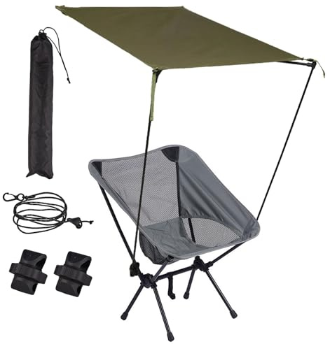 Housse de chaise de camping portable avec protection UV | Parasol de plage pliable pour l'extérieur, le voyage, le sport et la pêche – Accessoire essentiel pour le confort et la sécurité