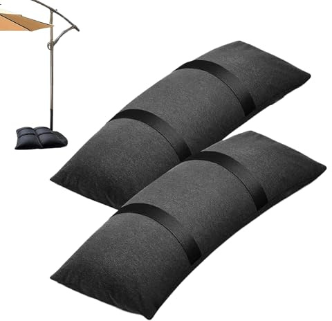 Sandsäcke Für Sonnenschirmständer Schwerlast Und Befüllbar | Robuste Satteltasche für Hintergrundständer für Outdoor Terrasse Sport Schirmbasis Camping Angeln Stuhl