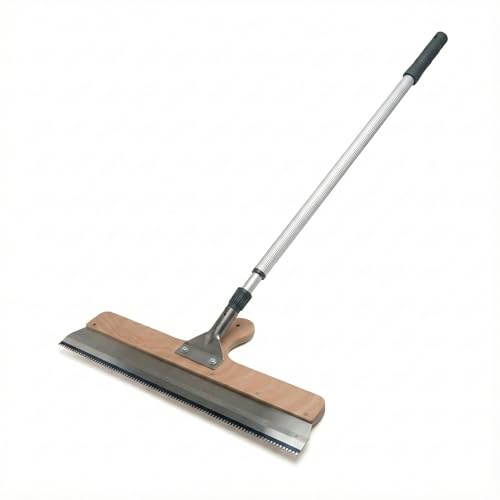 Stehrakel 560 mm Zahnrakel 3x5 mm - Großflächenrakel mit Teleskopstiel 84-142 cm