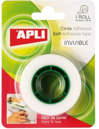 APLI 11168 Klebeband, unsichtbar, 19 mm x 33 m