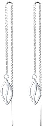 Elli örhängen kvinnor örhängen löv hänge filigran i 925 sterlingsilver, Sterlingsilver, Ohne