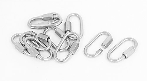 sourcingmap M3.5 Repair Part Stainless Steel Quick Link Chain Carabineers 10 Pieces