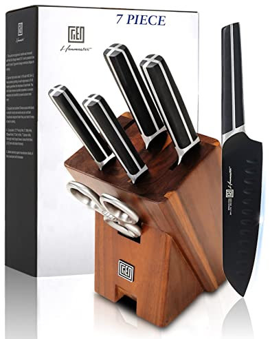 Ceppo coltelli con coltelli da 7 pezzi, set coltelli con rivestimento antiaderente colore nero, coltello da chef in acciaio inossidabile tedesco, coltello da pane, Decals PVC Rear Window Wiper