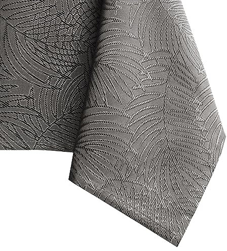 AmeliaHome Tischdecke 150x350 cm Tischtuch Tafeldecke Fleckschutz Lotuseffekt Abwaschbar Wasserabweisend Ornament Gaia Kakao
