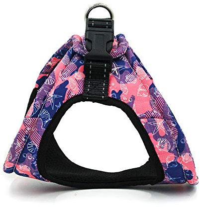 Hundegeschirr für kleine und mittelgroße Hunde, Netzgewebe, atmungsaktiv, Brustgurt, Französische Bulldogge, Mops, Haustierzubehör, L-förmiger Brustumfang, 50-58 cm, Schale ohne Ziehen,