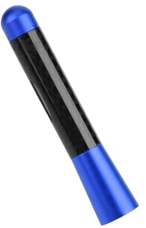 aqxreight Auto-Antenne, 3-Zoll-Carbon-Faser-Schraub-Radio-Kurzantenne für die Universelle Automodifikation(Blau)
