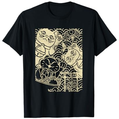 Glückskatze Maneki-Neko Japanisches Glück Japan Leben T-Shirt