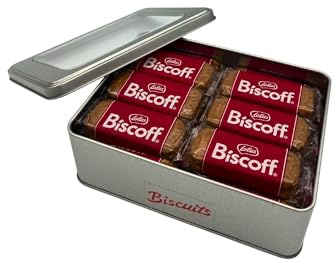 Lotus Biscuits Caramelised x 48 Individually Wrapped Vegan Bundle with Rainbow Gifts Box Silver Refillable Tin