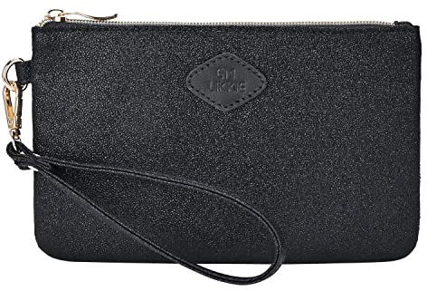 GM LIKKIE Wristlet Purse for Women, Clutch Purse Beach Bag for Summer (Black)