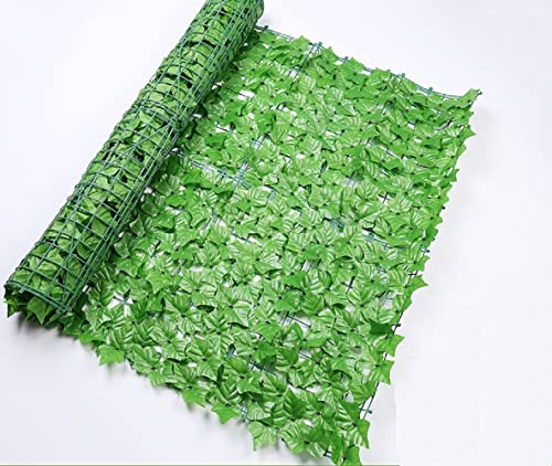 CATCOQ Pantalla de Privacidad de Hiedra Artificial, Plantas Artificiales Decorativas, Hoja de Vid de Hiedra Artificial para Decoración de Jardín al Aire Libre (0.5X1M)