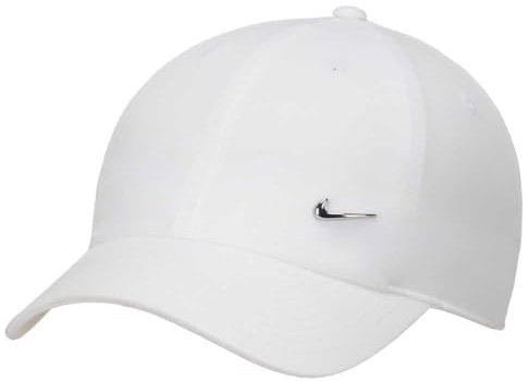 Nike Herren Df Club Baseballkappe, White/Metallic Silver, M-L EU