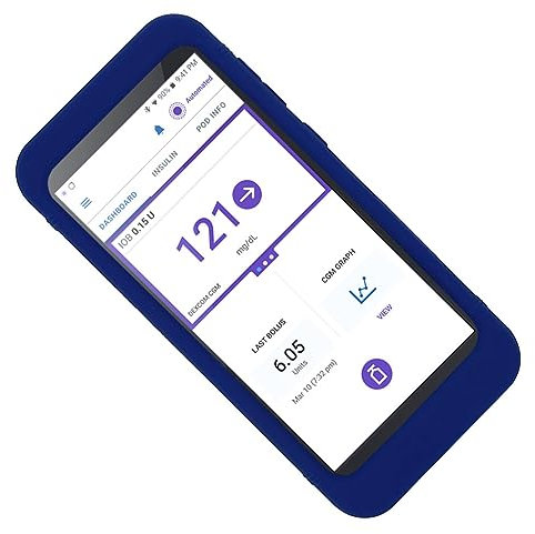 Silicone Case for Omnipod 5 Receiver (Continuous Glucose Monitoring) (Blue)