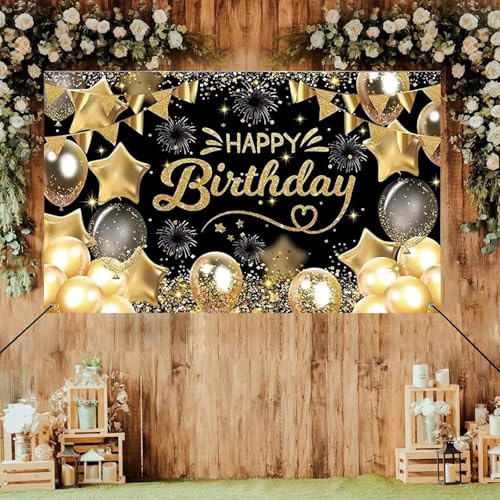 KHIRY Feliz cumpleaños, Fondo Fiesta cumpleaños, cumpleaños Feliz Cartel, Cartel de Feliz cumpleaños para Hombres y Mujeres de Todas Las Edades, decoración de celebración de cumpleaños