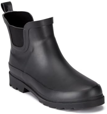TOSH Womens Wide Short Ankle Wellies Boots Rubber Pull On WP Festival Ladies Equestrian Riding Wellington Walking Garden Grip