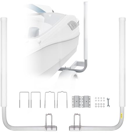 VEVOR Boat Trailer Guide, 1.5M Adjustable Design Trailer Guide Poles, 2PCS Rustproof Steel Trailer Guide ons, Trailer Guides with PVC Pipes, for Ski Boat, Fishing Boat or Sailboat Trailer