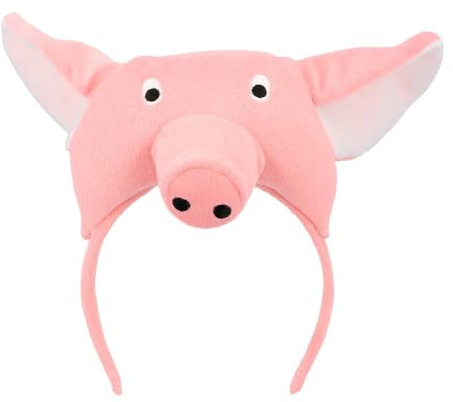 Boland - Plüsch Haarreif Schwein, Tiara für Faschingskostüme, Mottoparty, Halloween oder Karneval, Tier-Kostüm