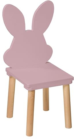 PlayPals Furniture kinderstuhl - holzstühle Kinder für EIN 2-7 Jahre, Toddler Chair - Kindersitzmöbel Stuhl, kindersessel kinderzimmer möbel Kaninchen rosa