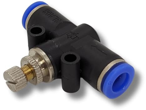 20x Lumonic I PU Schlauch Drossel-Rückschlagventil mit Steckverbinder I 8mm I pneumatisches Drosselrückschlagventil I Drosselventil I Druckluft & Automatisierung