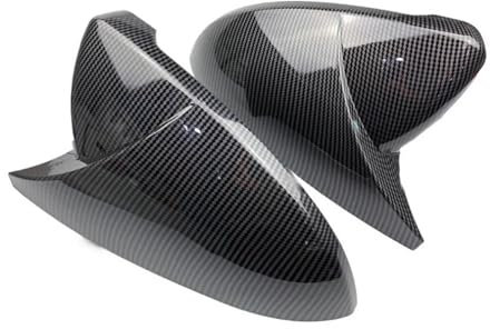 TUTSFGFZH Für Golf 7 MK7 7,5 Für Für Touran 2013-2020 Auto Rückspiegel Gehäuse Seite Rückspiegel Abdeckung Zubehör Spiegelkappen Abdeckung Auto Spiegelkappen(Carbon Look Black)