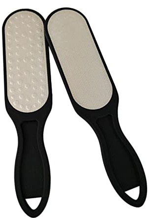 Raspa per Piedi in Acciaio Inox e Plastica, Rimuove Calli | Uso Domestico e Salone, per Talloni Screpolati e Pelle Ruvida, Raschietto Pedicure Professionale