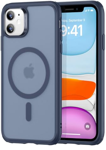 ESR für iPhone 11 Hülle, Kompatibel mit MagSafe, Classic Hybrid Magnet Handyhülle iPhone 11 Case Militärnorm Sturzschutz Kratzfeste Rückseite, Matt Blau
