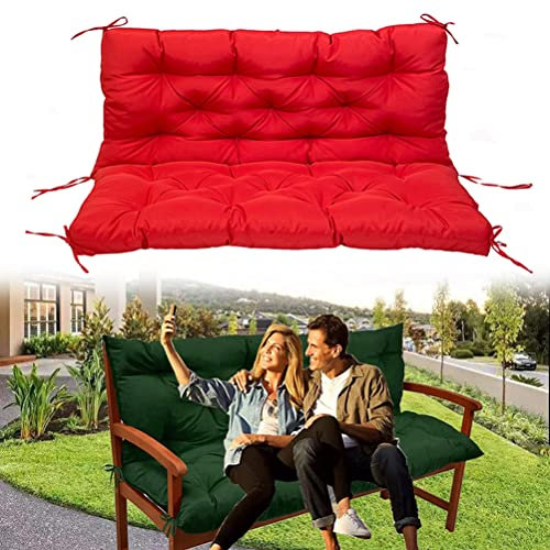 Wasserdichtes Outdoor-Sitzkissen mit Rückenlehne, austauschbare Kissen für 2 bis 3 Personen, für drinnen und draußen, Garten, Terrasse, Veranda, Bankkissen mit Sonnenschutz, 152,4 x 101,6 cm