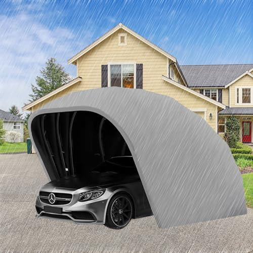 Cochera de acero inoxidable resistente, tienda de campaña portátil totalmente automática, diseño telescópico grande para uso en exteriores, ideal para protección de vehículos