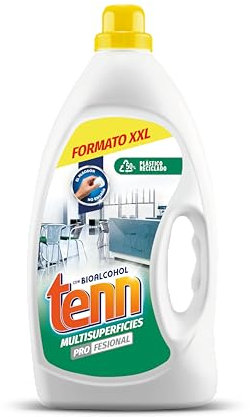 Tenn Multiusos Professional - Limpiador líquido con bioalcohol para todo tipo de superficies - Limpieza profunda y brillo duradero - Con bioalcohol - 4 Litros Formato Ahorro