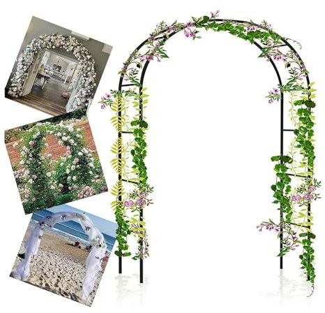 Arche de jardin en métal – Cadre en acier pour plantes grimpantes, support tubulaire solide pour décoration de jardin