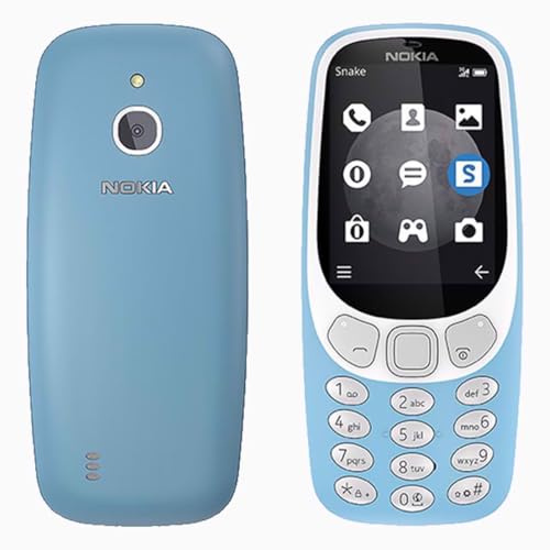 Nokia 3310 16 MB 3G SIM-Free Mobile Phone - Azure (Renewed)