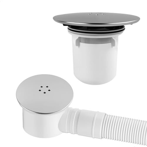 Tappo Scarico Doccia，Piletta Doccia a Pavimento, Piletta Doccia da 90 mm/115 mm, Drenaggio Rapido e Aspetto più Gradevole, Coperchio per Scarico Doccia Adatto per Toilette e Bagni.