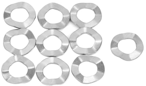 Cocoarm Rondelles Grower en Acier Inoxydable, Rondelles Ondulées 10 Tailles M3-M20 Anti-Desserrage Anti-Vibration pour Automobile Marine Électroménager (M14 (10pcs))