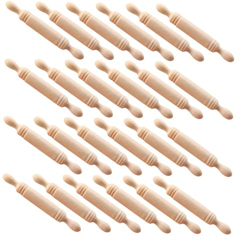Milisten 30 Pezzi Di Utensili Da Cucina In Miniatura Per Mattarello In Legno Per Mattarello Da Cucina In Miniatura Per Casa Delle Bambole