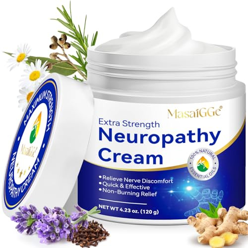 Crème Soulagement Neuropathie 120g, Gel Anti Douleur Nerf, Soulage Engourdissement Picotements Brûlures, Arnica Vitamine B6 Aloe Vera,Crème Apaisante Musculaire & Nerf,Absorption Rapide,Effet Immédiat