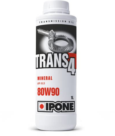 IPONE – Huile de Cardan et Pont Arrière Moto - Trans 4 80W90 – Minérale – Résistance aux fortes charges - Réduit les accoups lors des passages de vitesses - Diminue les bruits mécaniques – 1L