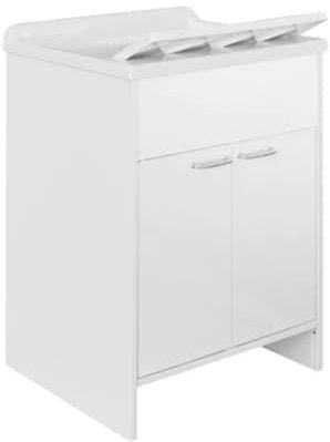 LAVATOIO CON MOBILE IN PVC CON TAVOLA Lavapanni LxP 45 x 60 cm Esterno Interno