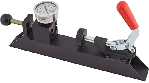 Speedway Motors Engine Valve Spring Rate Tester Tool with Black Anodized Billet Aluminum Construction, Adjustable Installed Height and 600 lb Capacity for Single or Double Springs