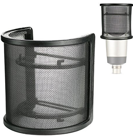 NT USB Popschutz Pop-Filter - Windschutz kompatibel mit HyperX QuadCast, AT2020, AT2035, Razer Siren, Rode nt1 a, Rode nt-usb, MXL 770 für kristallklaren Sound Schallschutz - von YOUSHARES