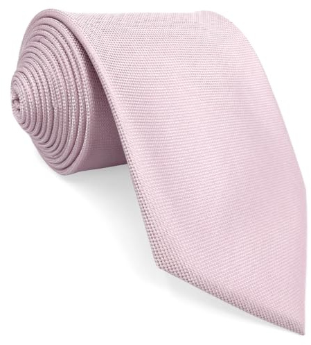 S&W SHLAX&WING Corbatas Para Hombre Color Sólido Rosa Classic Boda Party Seda