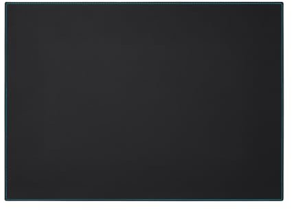 Eglooh - Palladio Deluxe - Schreibtischunterlage echtem Leder Schwarz cm 70x50 - Elegante Nähte, blau in Kontrast und rutschfester Boden - Made in Italy