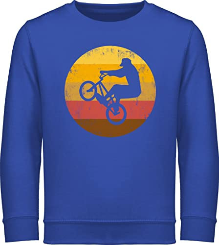 Shirtracer Sweatshirt Kinder Pullover für Jungen Mädchen - Sport Kleidung - Radsport Geschenk BMX Fahrer Geschenk Radfahrer I - 128 (7/8 Jahre) - Royalblau - 25. Geburtstag Rad reitpullover MTB