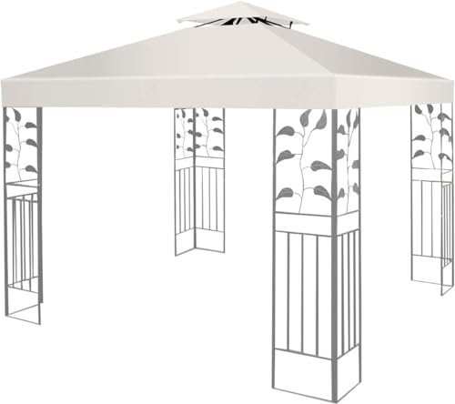 GIANTEX Reservdel tak, för Gazebo Garden 3 x 3 M, Dubbel/Single Layer, Polyester Tyg, Vattentät & Anti-UV, för bakgård/strand/park, 3 färger och 2 stilar