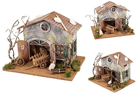 Presepe Miniaturhaus für 10 cm Kinder, unisex, 28 x 28 x 28 cm, Weihnachten