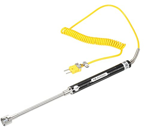 sourcing map K Type Surface Thermocouple Temperature Probe Sensor Stainless Steel -58 to 932°F (-50 to 500°C) 5.1ft 15x135mm