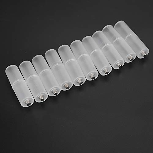 10 STÜCKE AAA zu, Konverter Adapter Batterien Fall AA Größe Zelle Batterie Batteriebox Halter Case Switcher Transparent (Transparent)