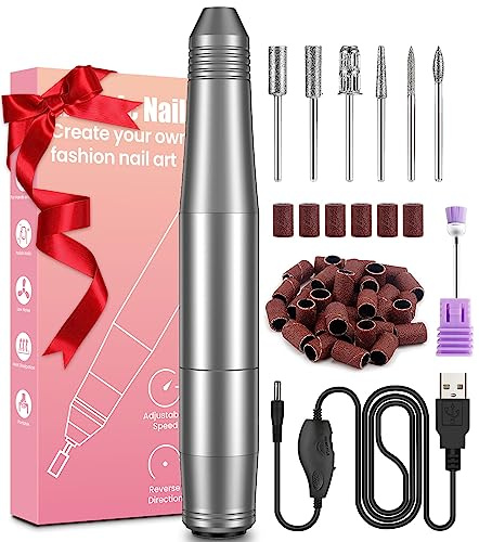 BSRANE nail Drill Machine: 20000RPM Electric Drill for Acrylic, Gel, and Natural Nails, Professional for Manicure & Pedicure