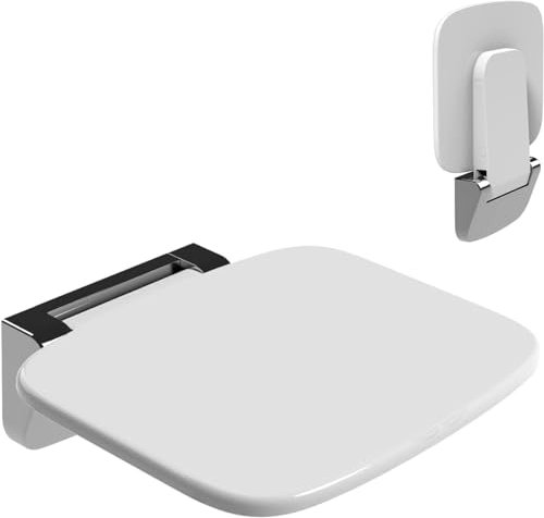 GOVITA - Sgabello da Doccia Pieghevole con fissaggio a Muro,Sedile da Doccia a Parete ribaltabile,Sedia da Doccia pieghevole a muro per Disabili e Anziani 200kg