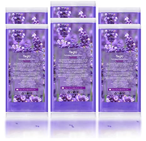 Teglu Paraffinwachs 6x 450g（2.7kg）für Paraffinbäder für Hände und Füße, Paraffinwax Lavendel