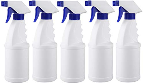 SOLUSTRE 5 Stück 500 Ml Sprühflaschen Hdpe Kunststoff Leichte Sprühflasche mit Abnehmbarem Sprühkopf Kompakt Formstabil für Garten Reinigung Reisen