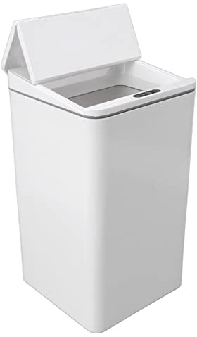 Poubelle Rectangulaire sans avec Capteur de Mouvement de 9 L, Petite Poubelle Automatique pour Salle de Bain, Petite Poubelle Commerciale avec Capteur de Mouvement pour